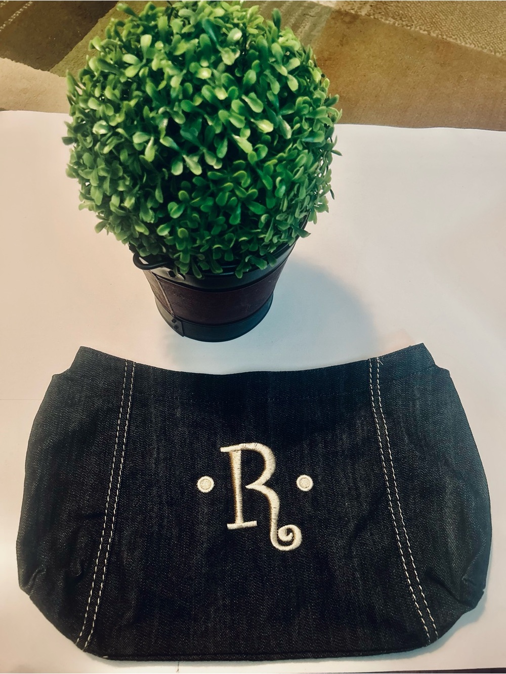 Thirty-One Denim Monogrammed Purse Skirt